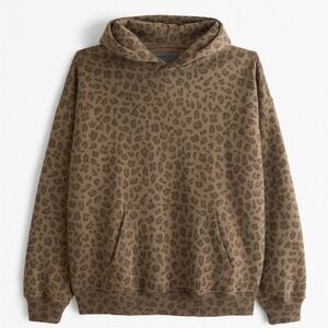 Abercrombie & Fitch essential popover hoodie leopard/cheetah